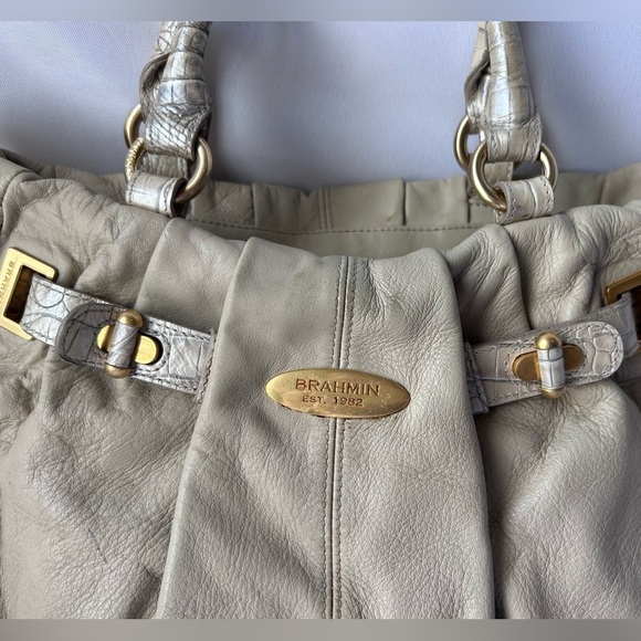 Brahmin tan leather large hang bag - Picture 7 of 11